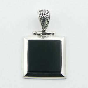 COLGANTE SQUARE BLACK AGATA