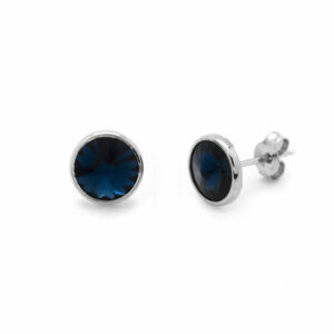 PENDIENTES   REDONDOS  DENIM BLUE