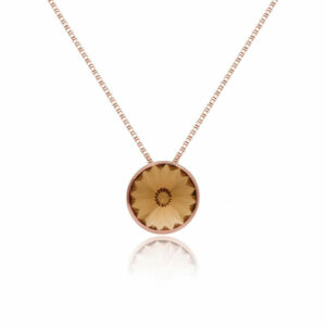 COLLAR CON COLGANTE REDONDO TOPACIO