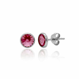 PENDIENTES   REDONDOS   ROSA