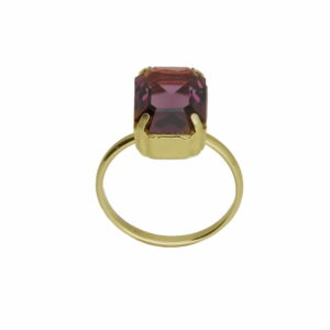ANILLO RECTANGULAR AMATISTA