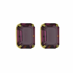 PENDIENTES RECTANGULAR AMATISTA