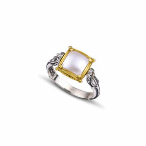 ANILLO EXCLUSIVE REVERSIBLE PEARL AND ONYX